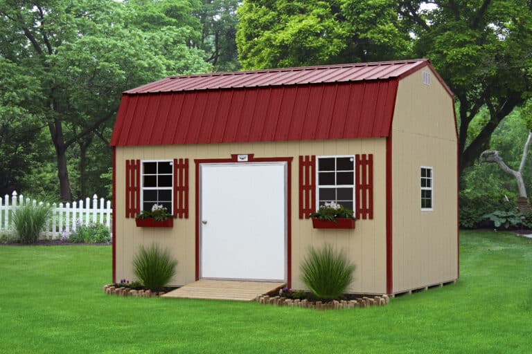 10x14 side lofted barn