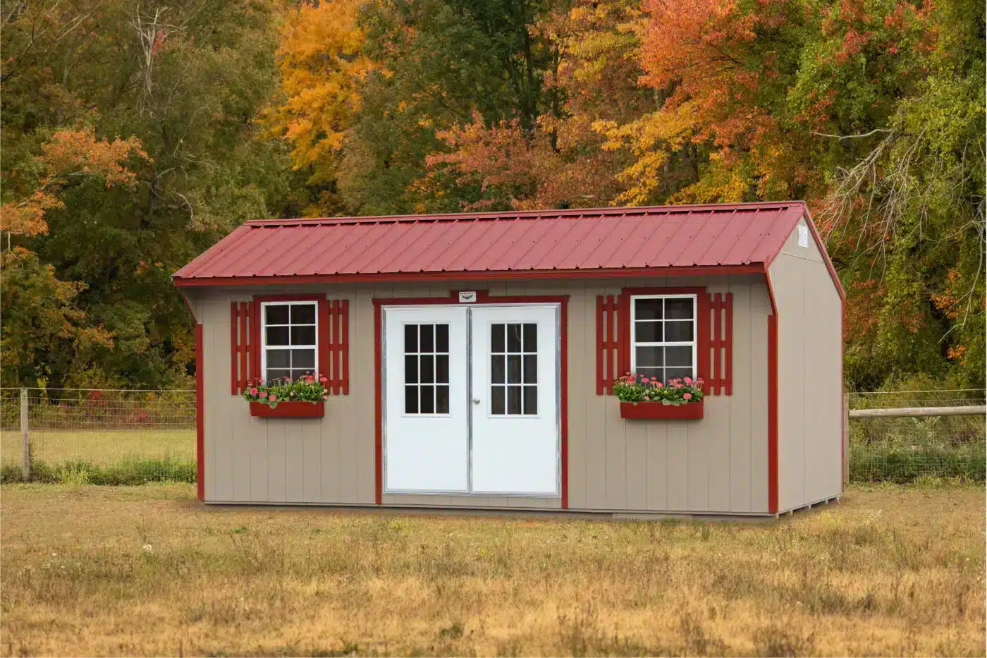 12x24 shed with shutters