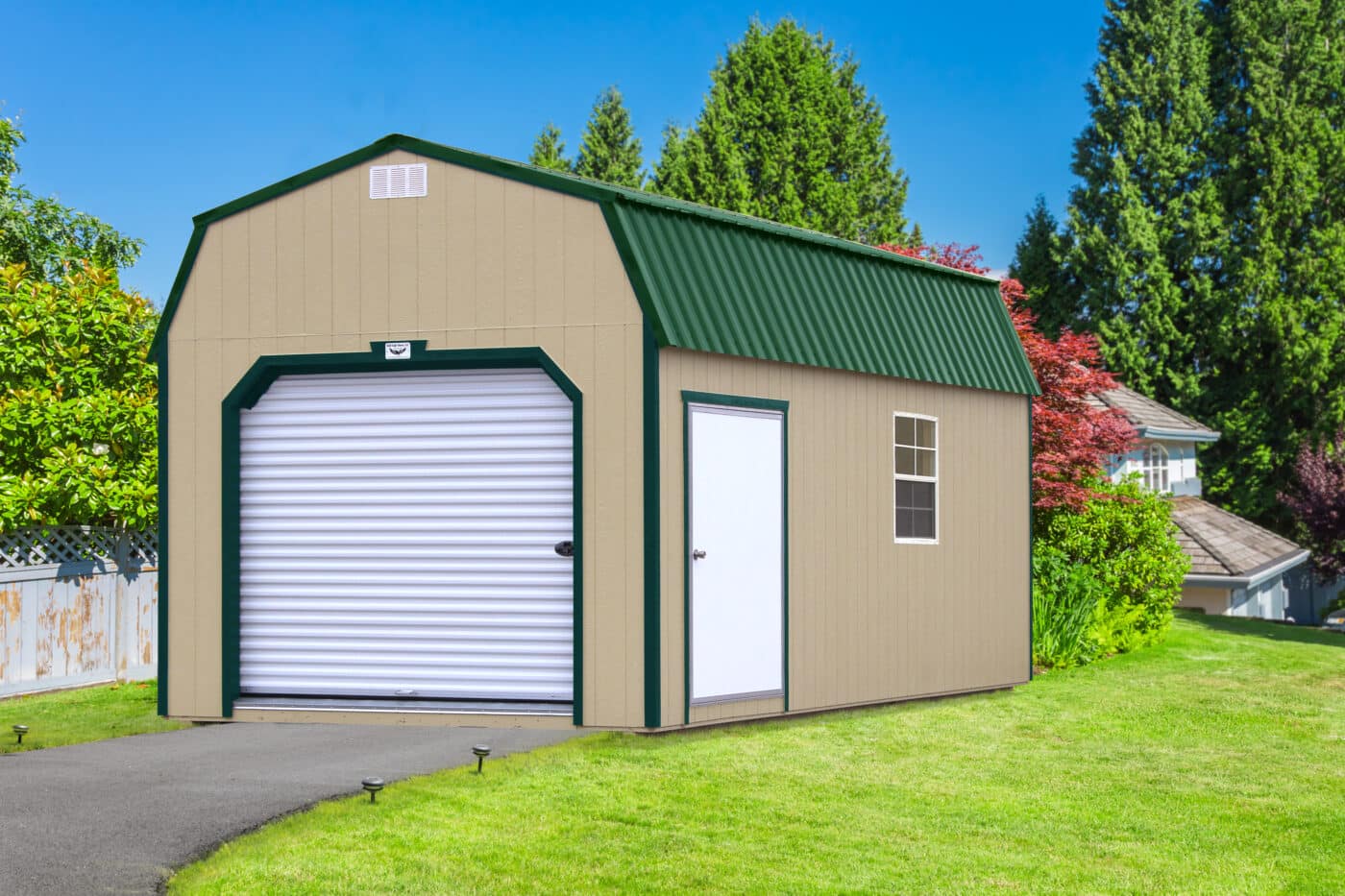 Barn garage in rendered environment