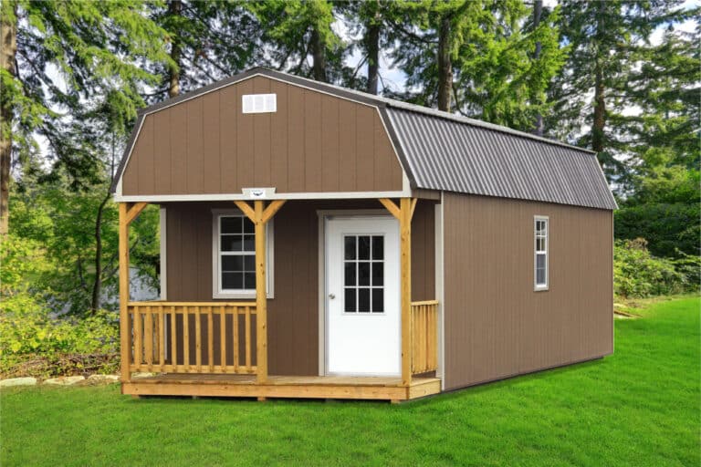 barn cabin brown sides