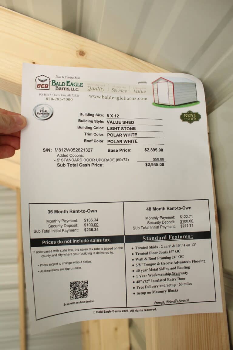 8x12 Value Shed