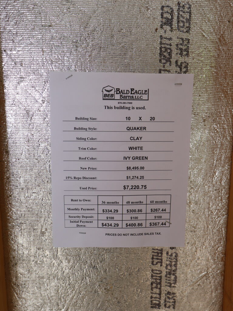 10x20 Quaker - Used