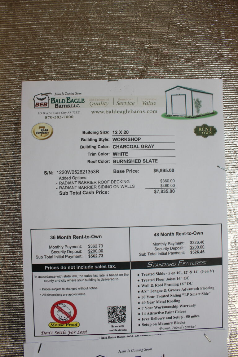 12x20 Work Shop