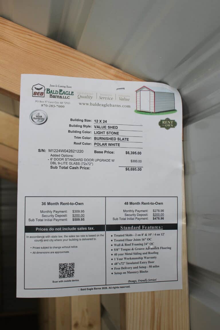 12x24 Value Shed