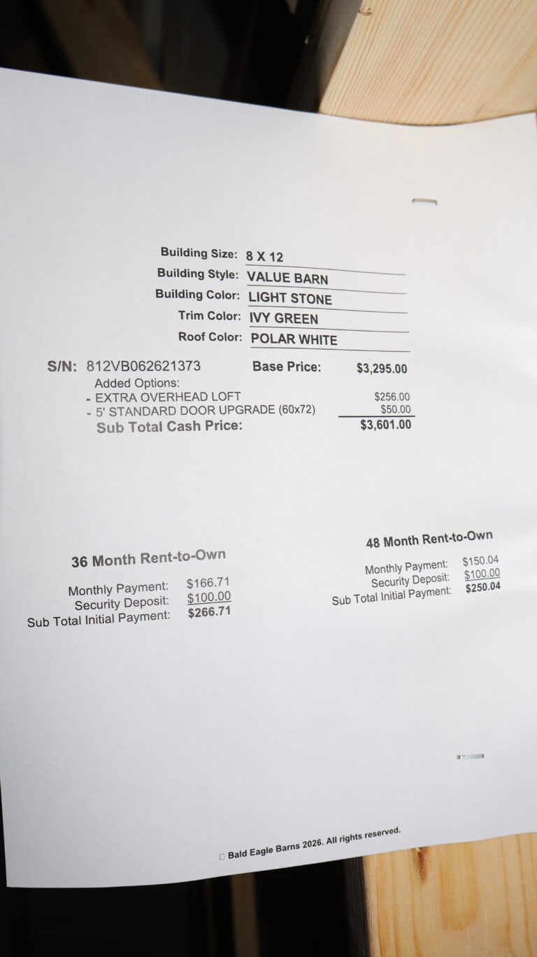 8x12 Value Barn