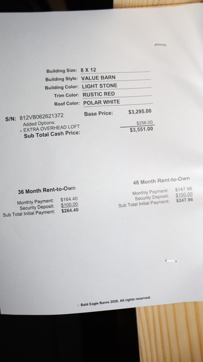 8x12 Value Barn