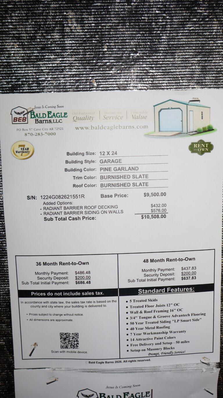 12x24 Garage