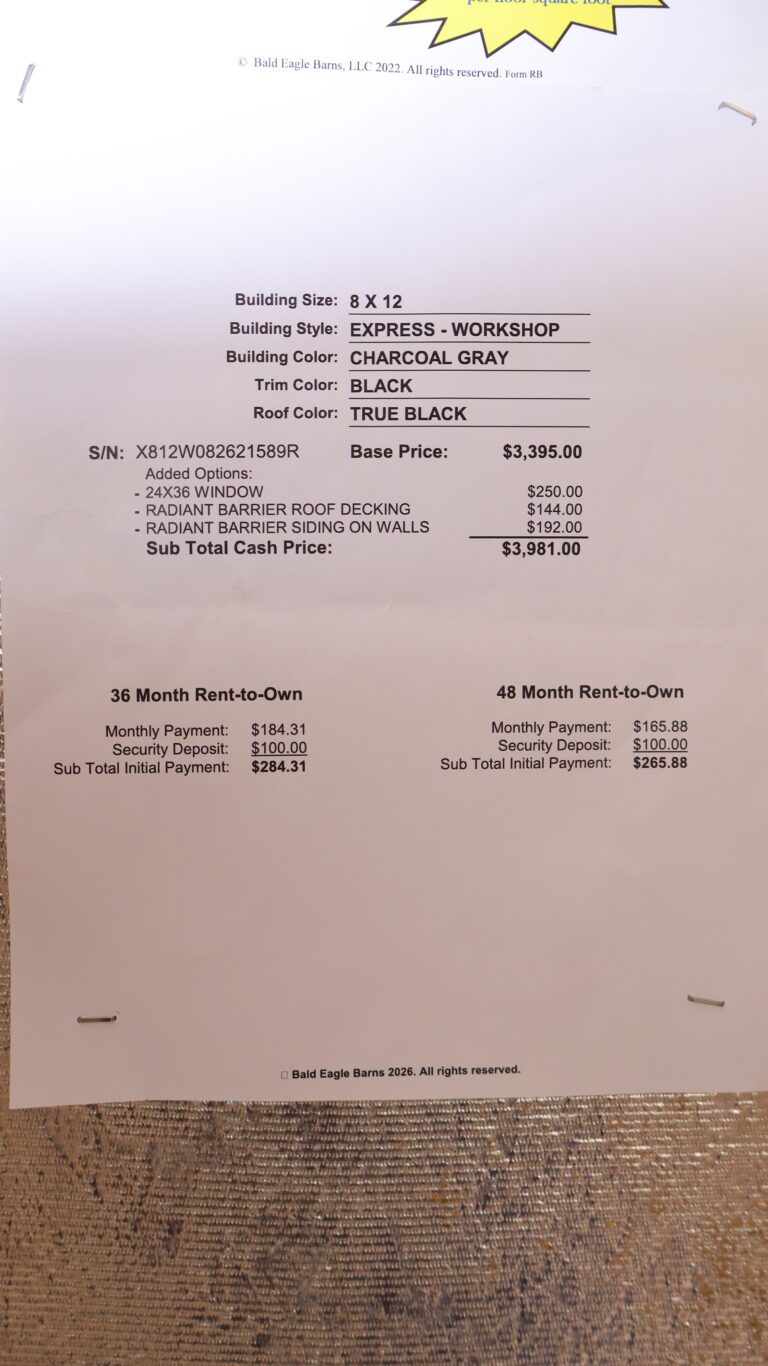 8x12 Express Work Shop
