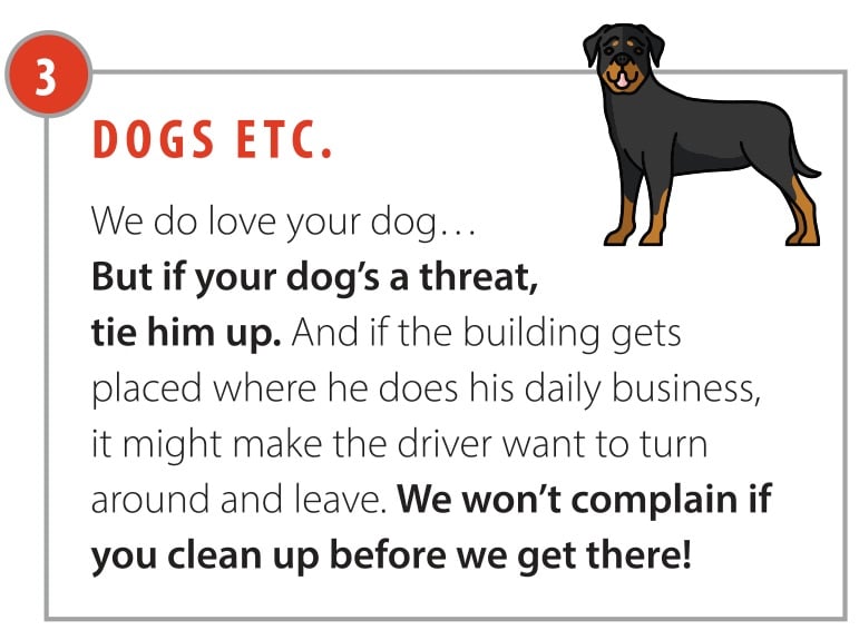 shed delivery tips