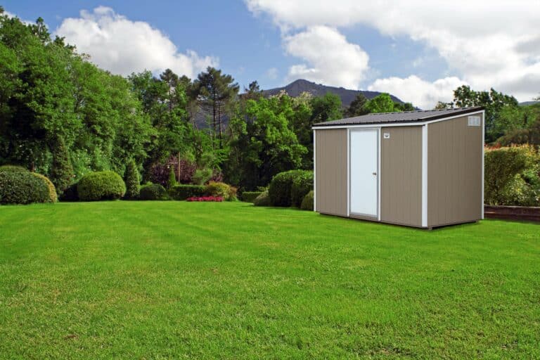 8x8 metro shed in backyard
