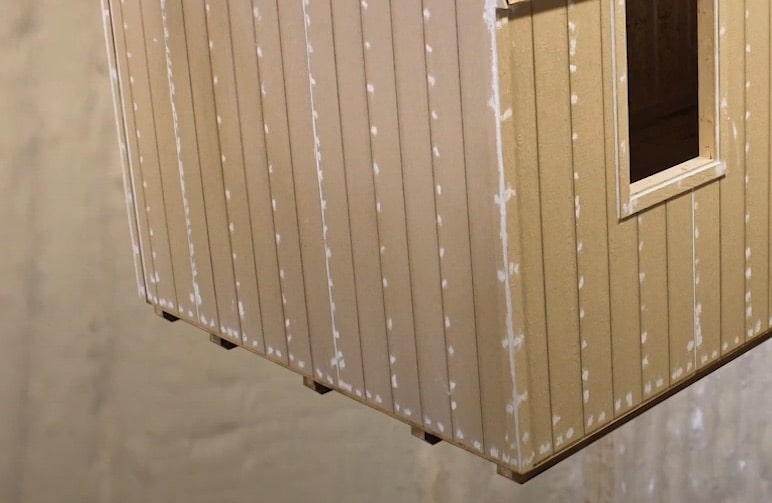 barn construction process caulking
