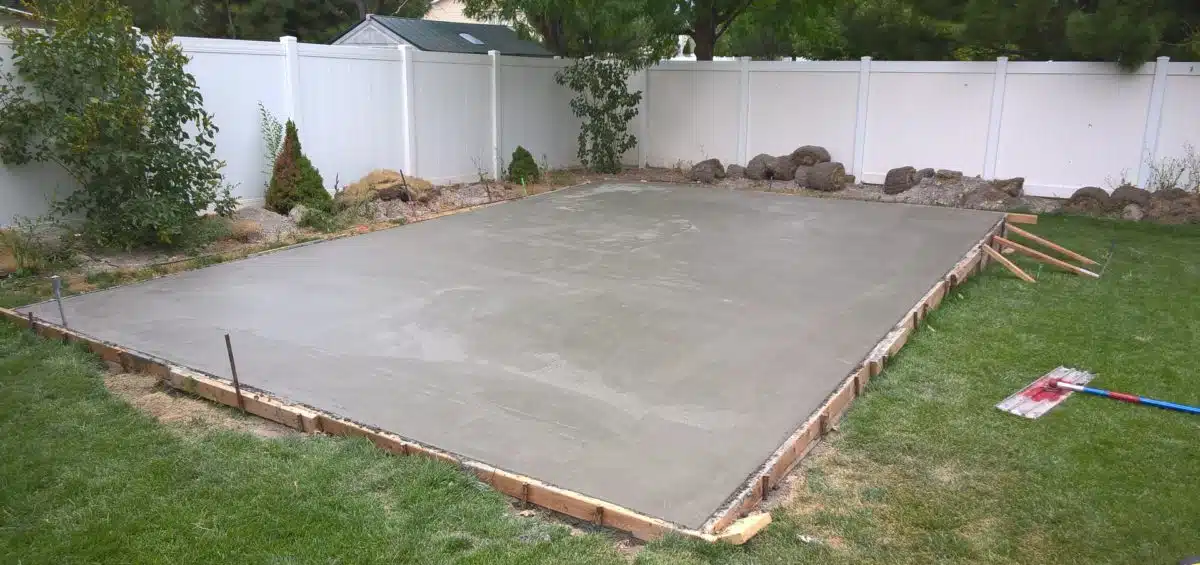 How to build a concrete pad for a shed