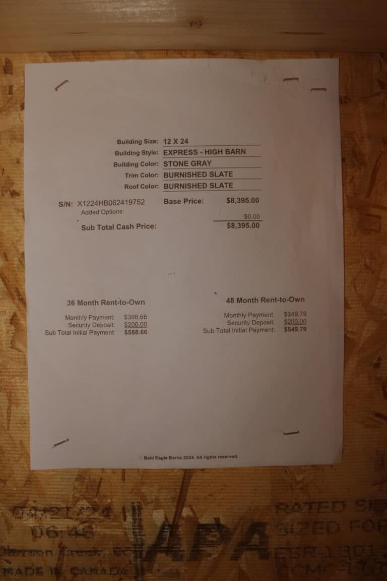 12x24 Express - High Barn - Wynne