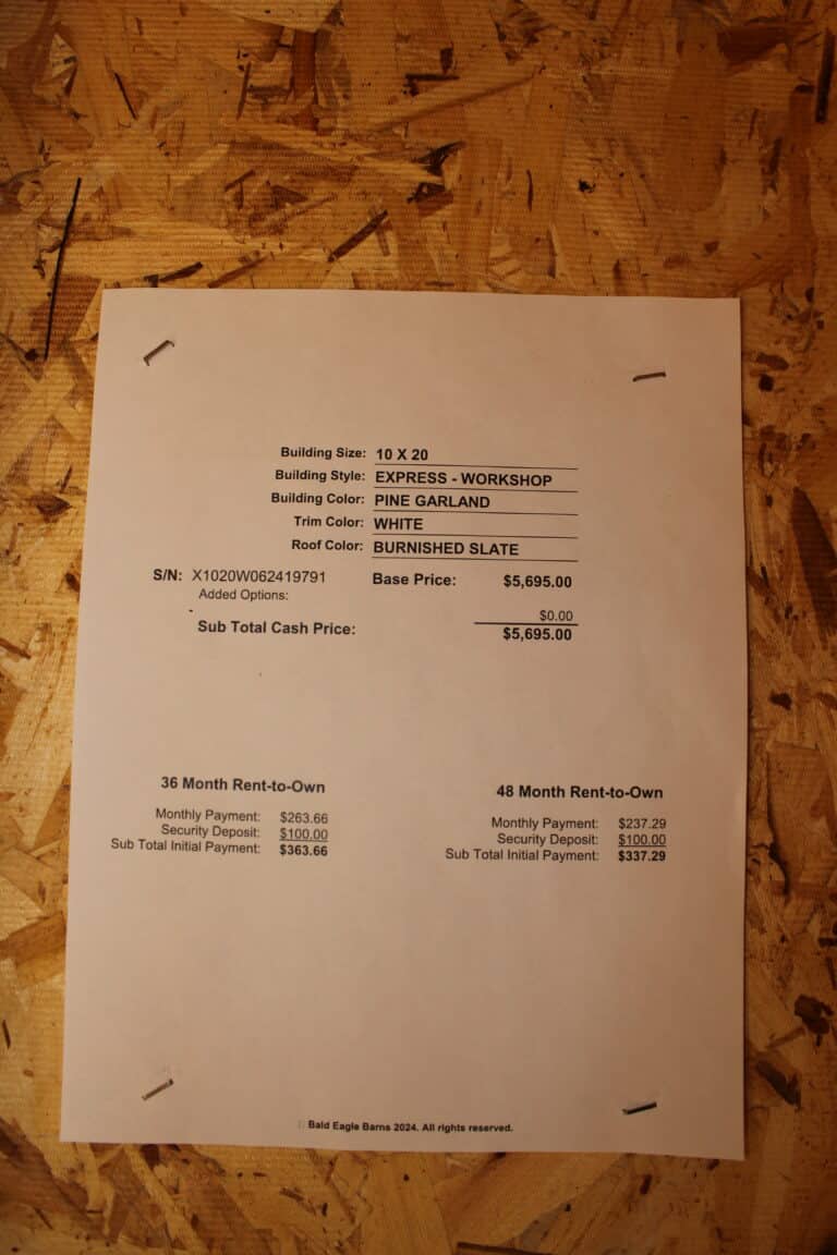 10x20 Express - Workshop - Wynne