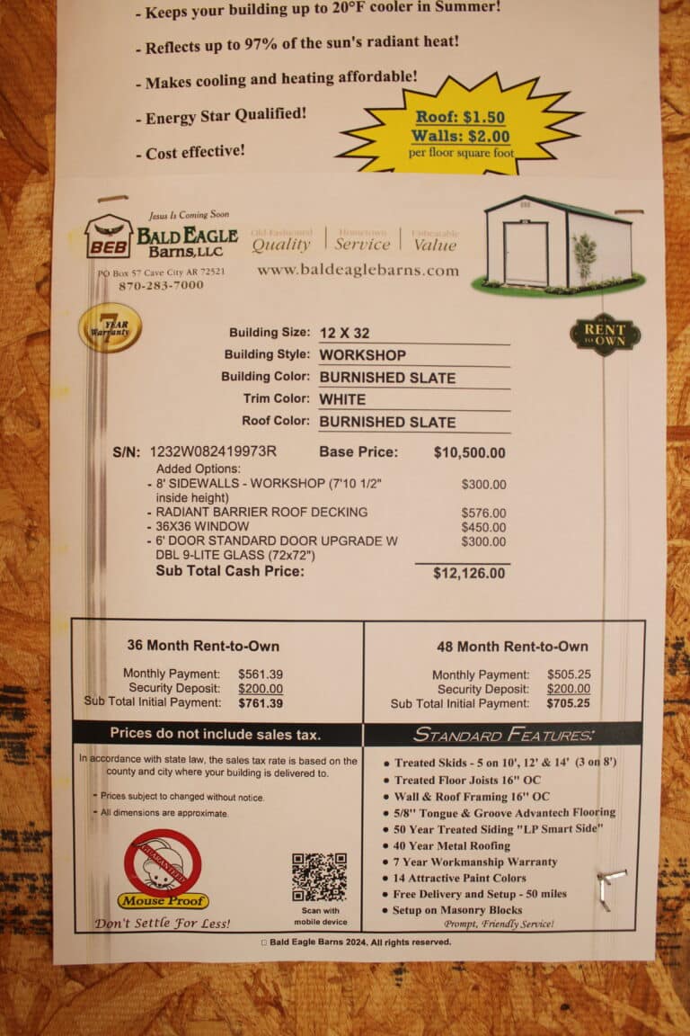 12x32 Work shop - Wynne