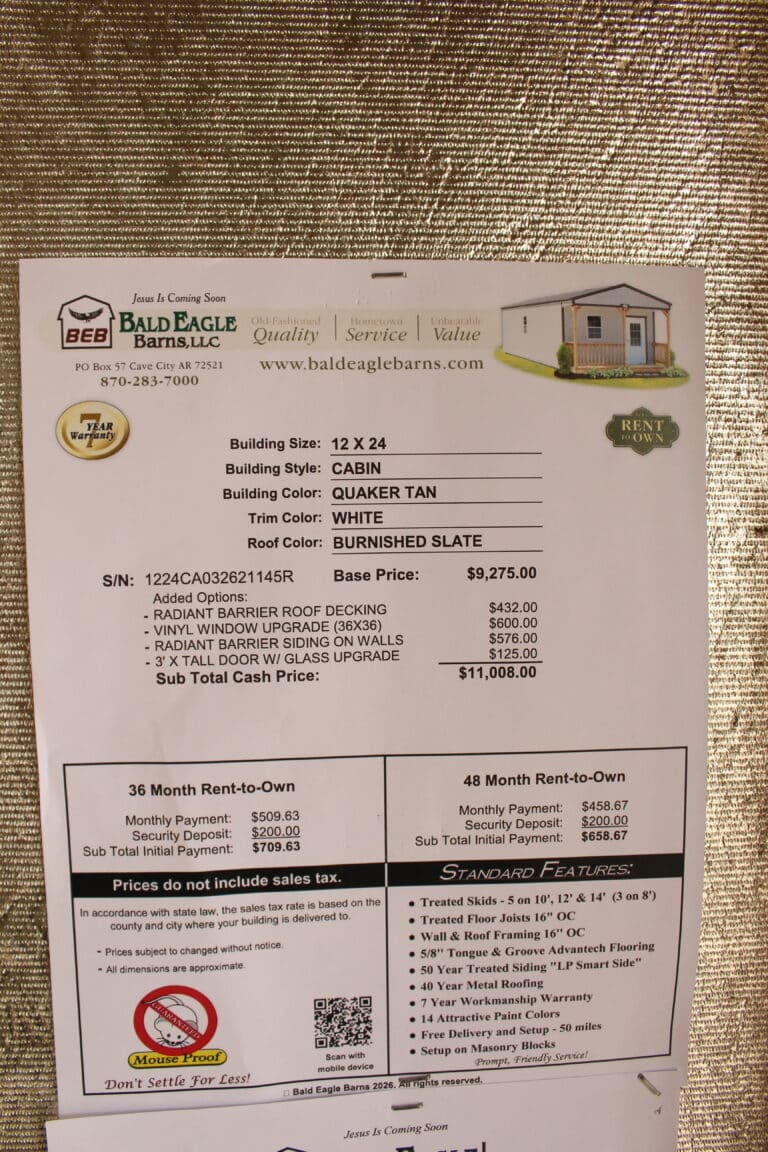 12x24 Cabin