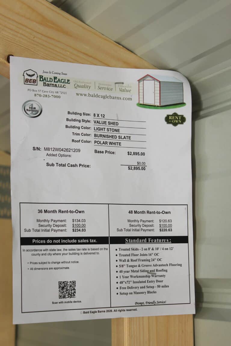 8x12 Value Shed
