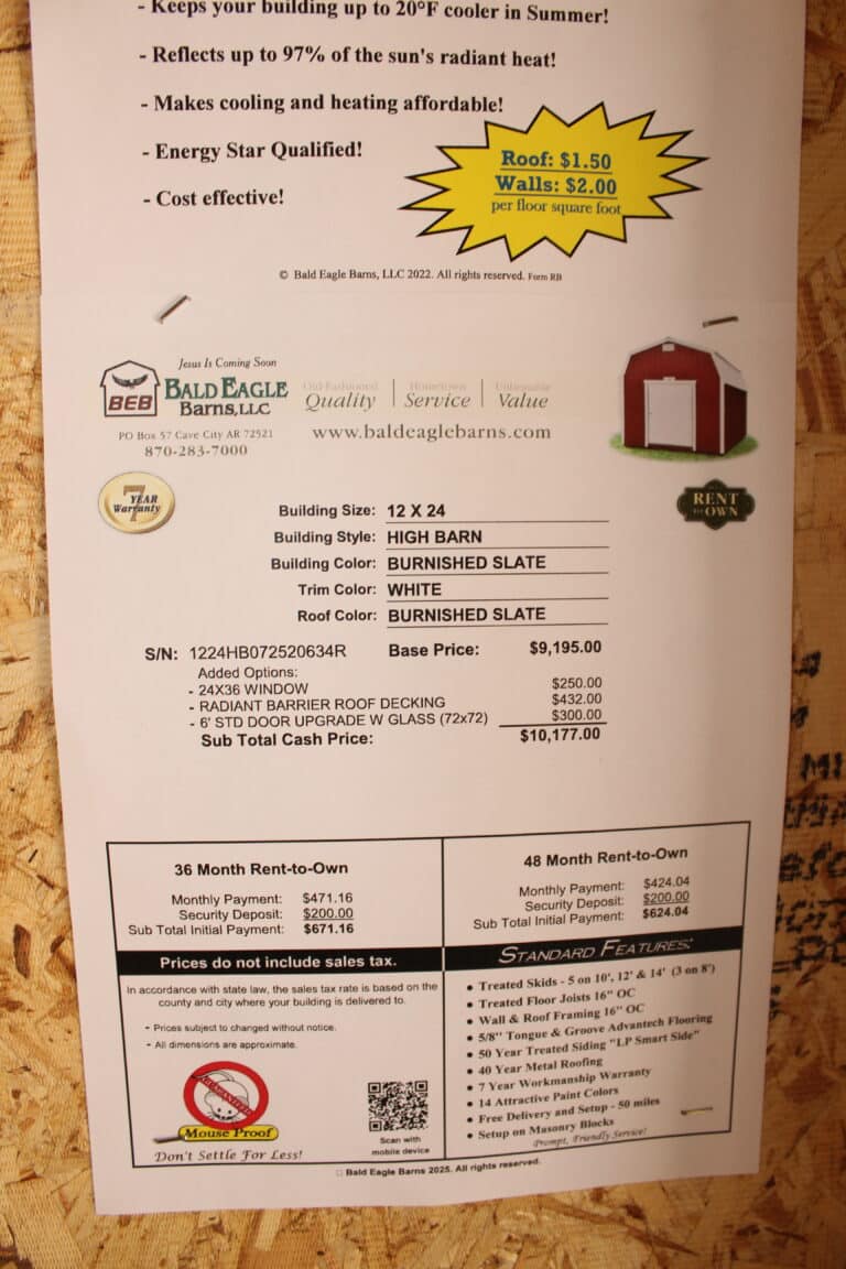 12x24 High Barn