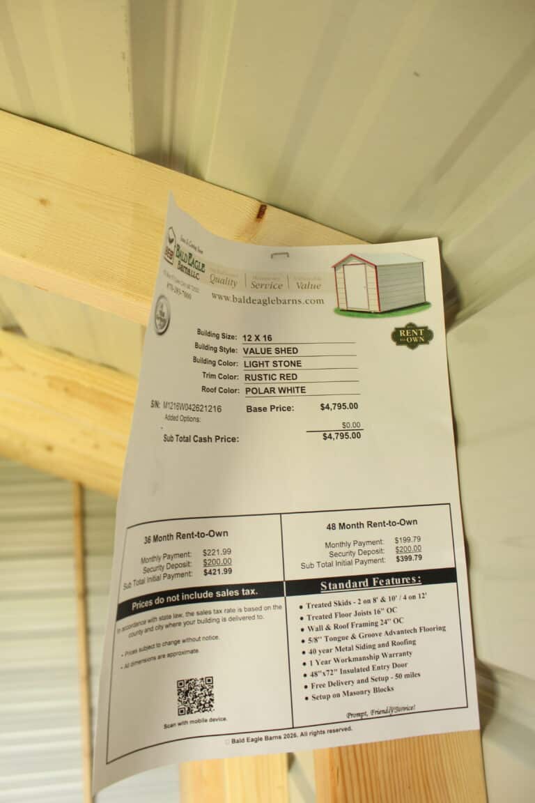 12x16 Value Shed -  Wynne