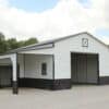 44x25 Metal Horse Barn with Storage Leans