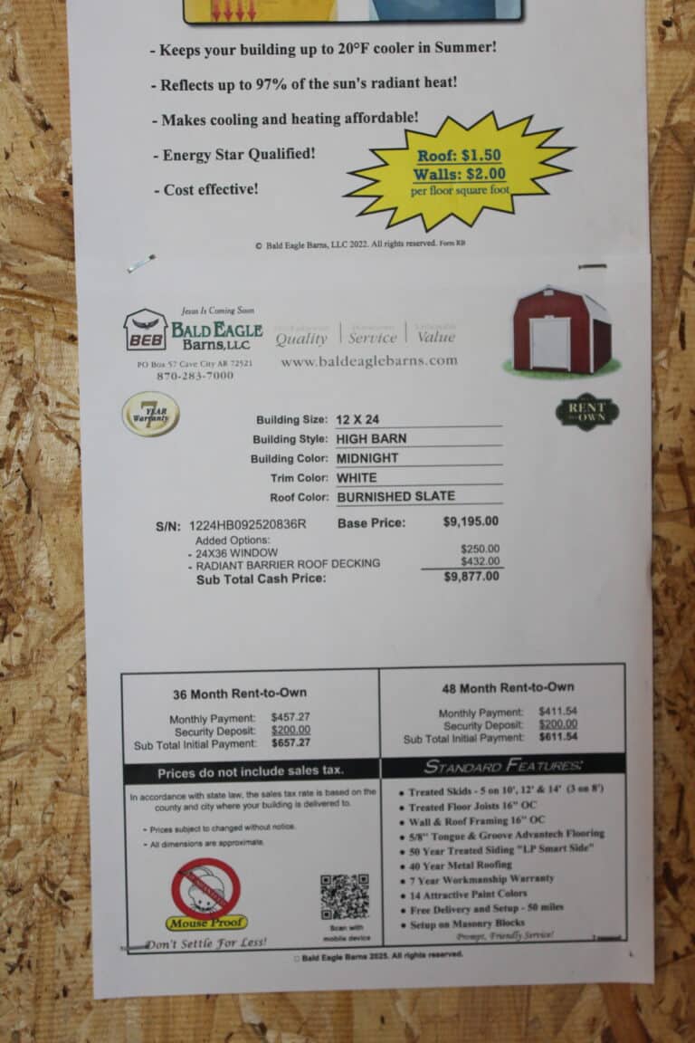 12x24 High Barn