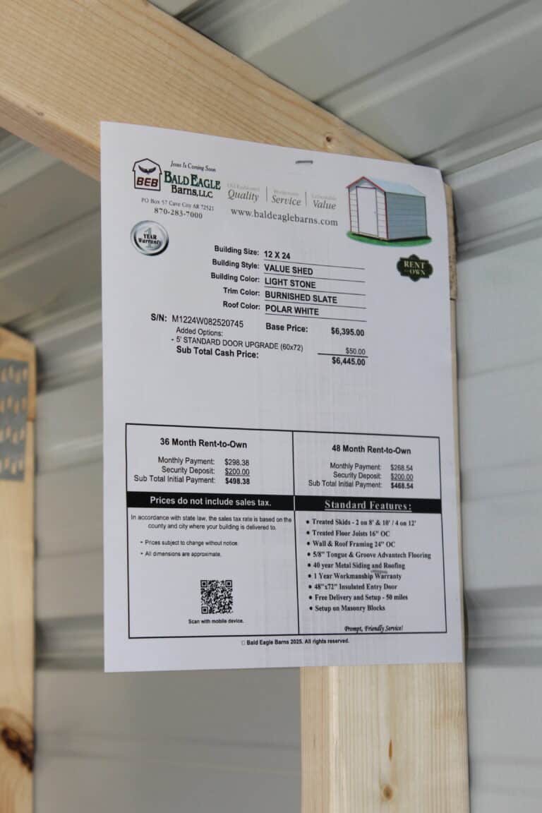 12x24 Value Shed