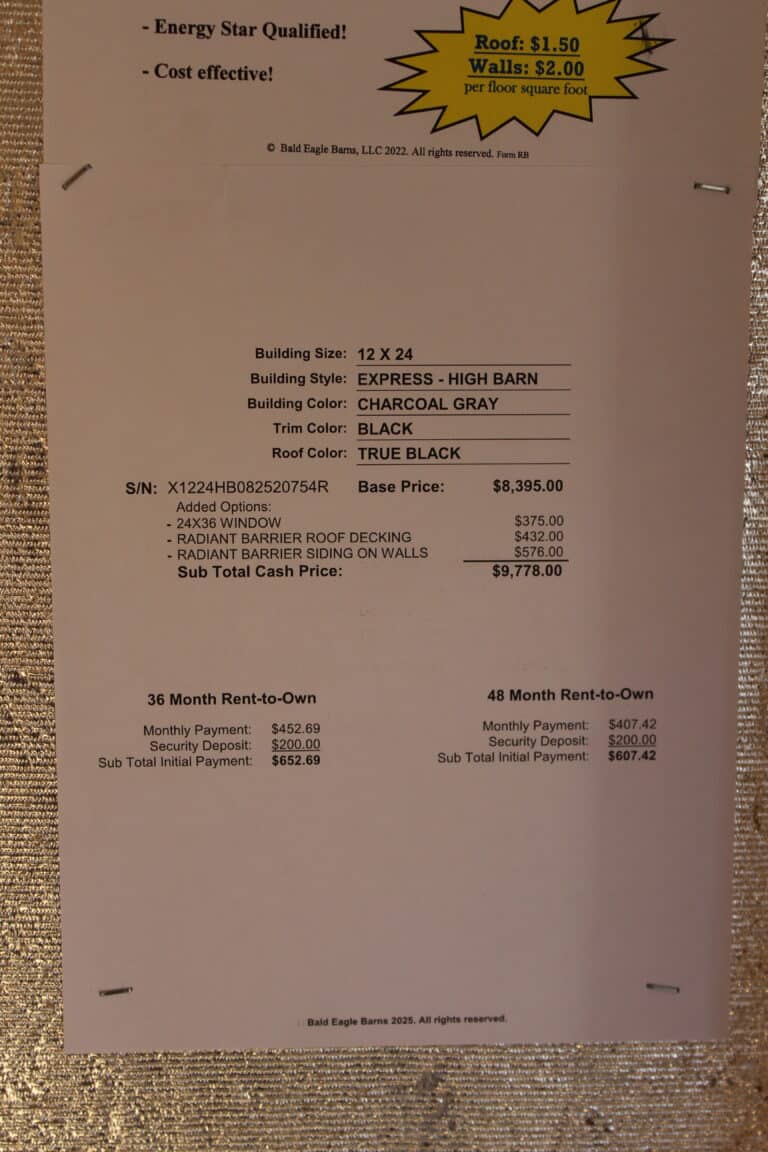 12x24 Express High Barn