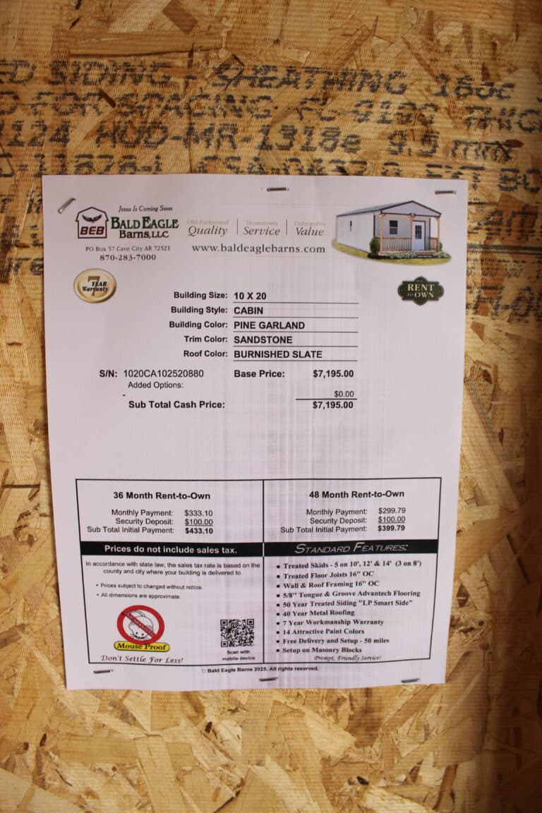 10x20 Cabin