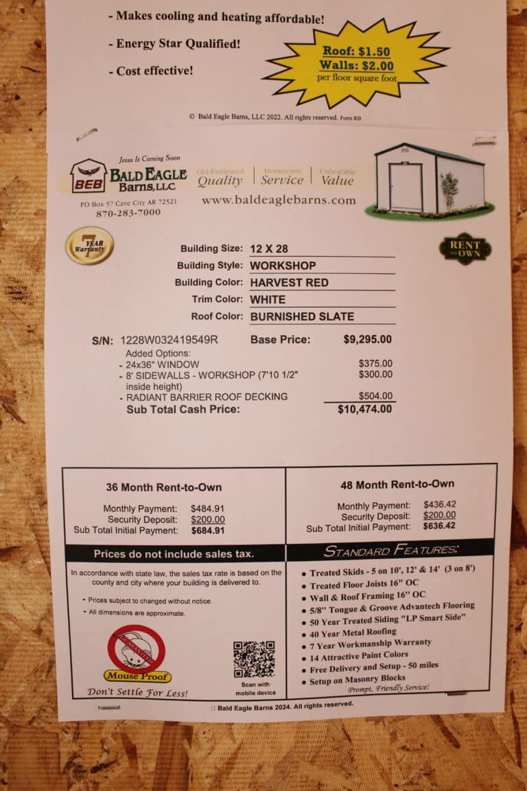 12x28 Work Shop