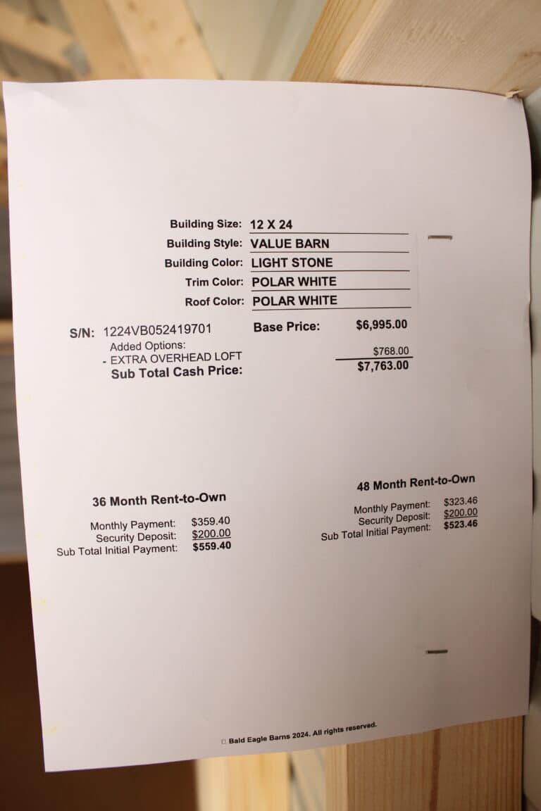 12x24 Value Barn