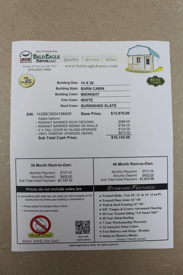14x28 Barn Cabin