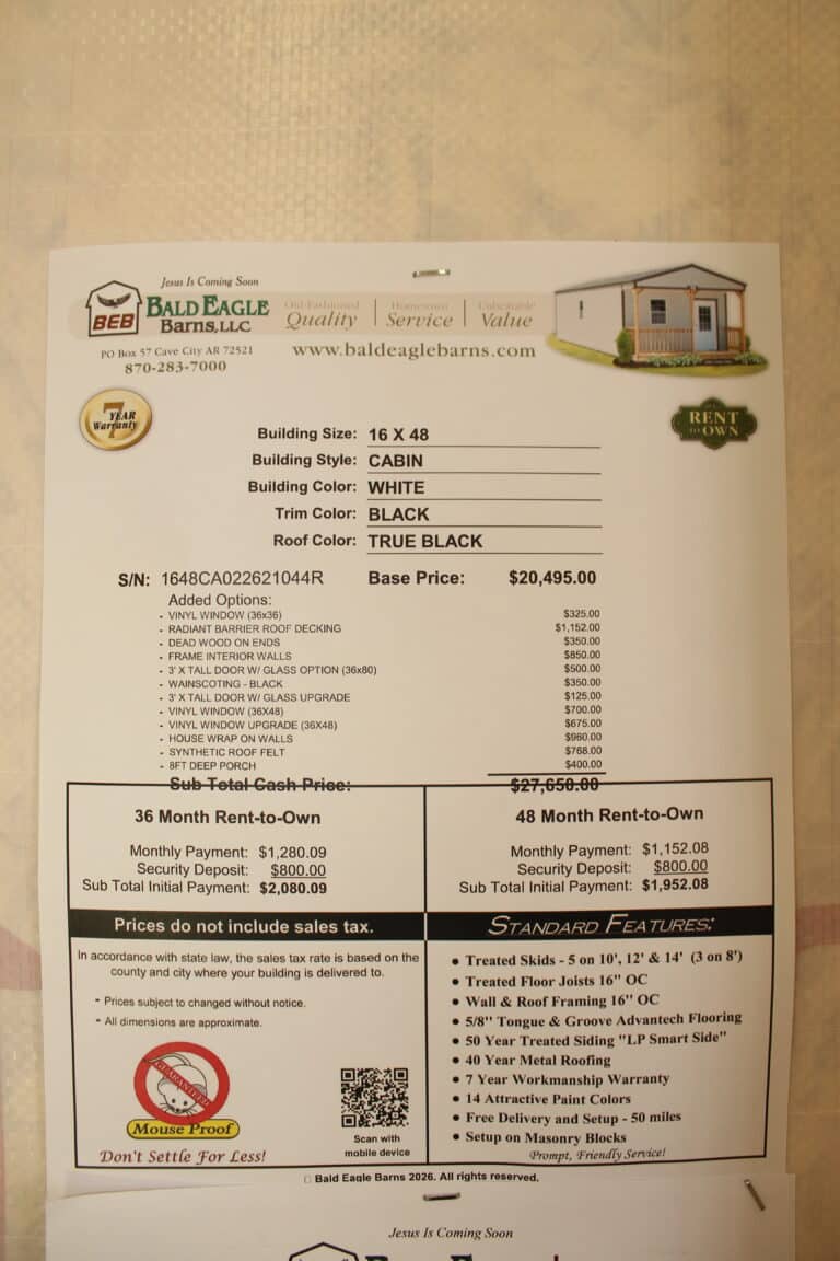 16x48 Cabin