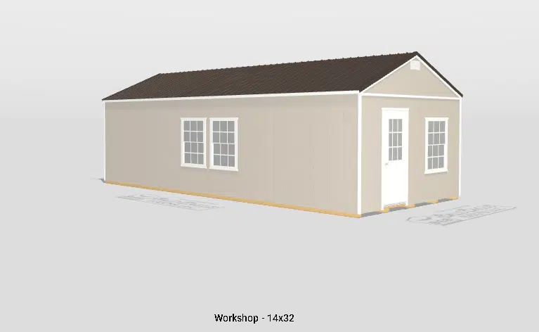 14x32 Custom Workshop Design