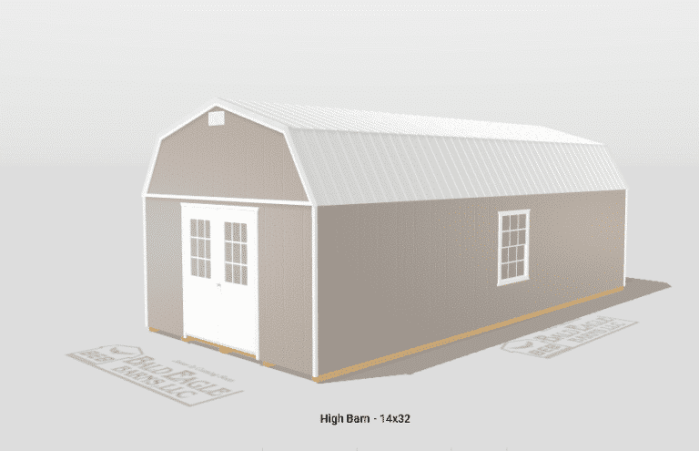 14x32 Custom High Barn Design