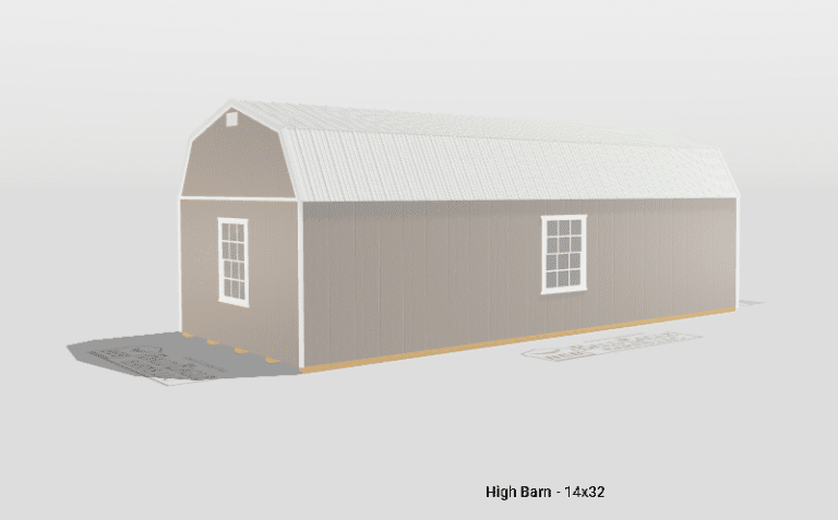 14x32 Custom High Barn Design