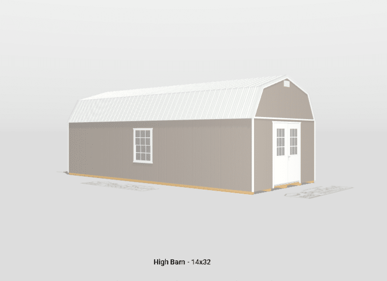 14x32 Custom High Barn Design