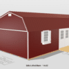 14x32 Custom Side Lofted Barn Design