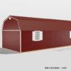 14x32 Custom Side Lofted Barn Design