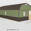 14x32 Custom Side Lofted Barn Cabin Design