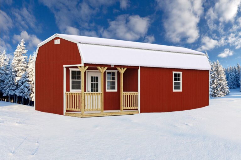 side lofted barn cabin gallery