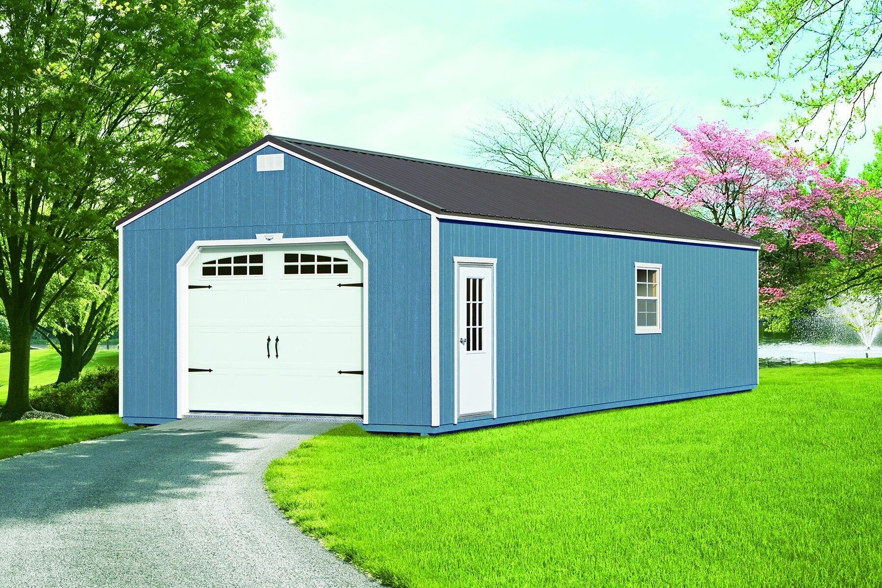 blue garage