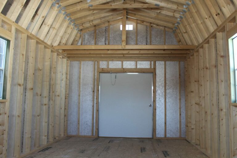 high barn lofted shed interior