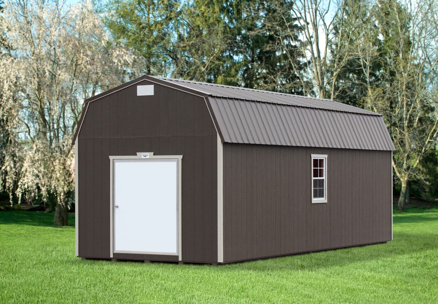 lofted shed with garage door for sale in moutain view ar