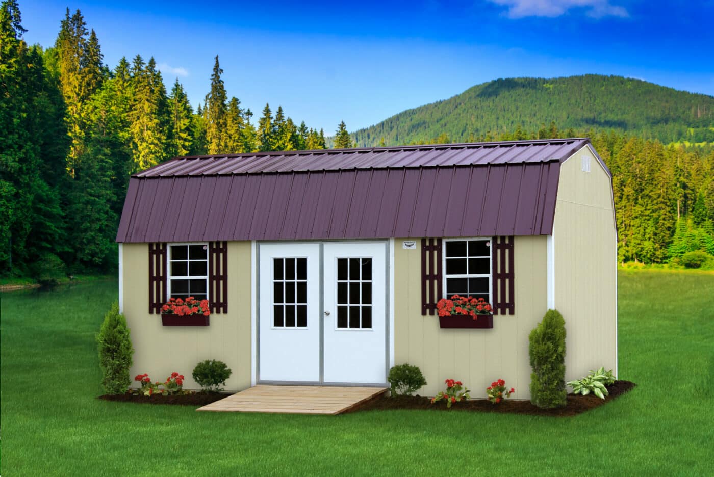 metal roof lofted barn shed