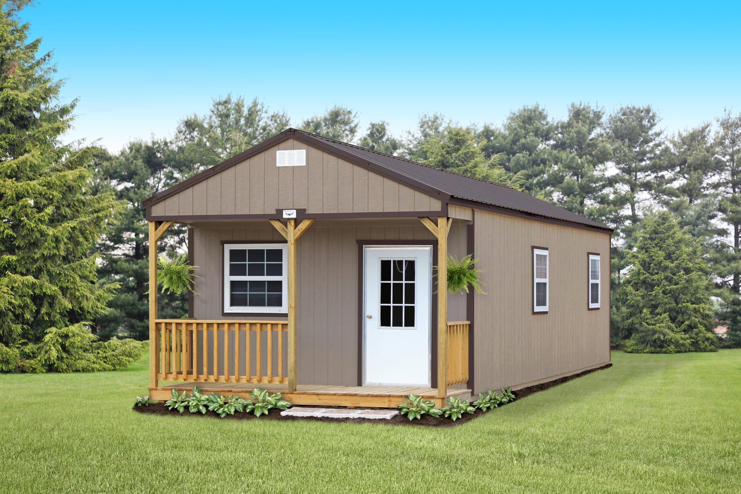 Utility cabin with porch
