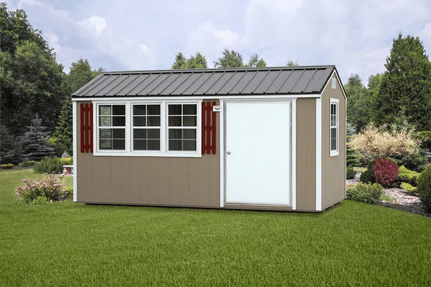 a beige workshop shed for sale in cushman AR