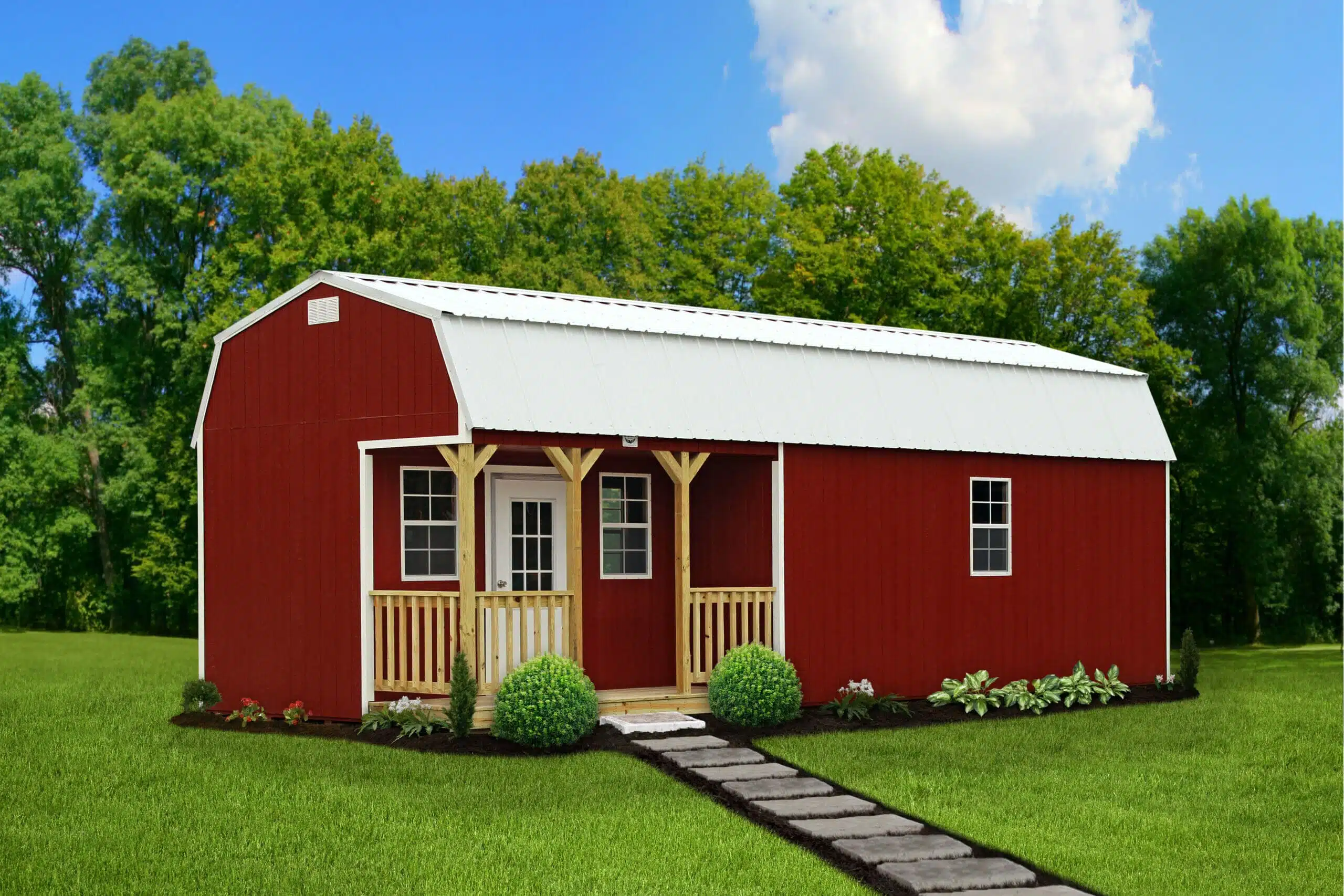 side cabin lofted barn cabin