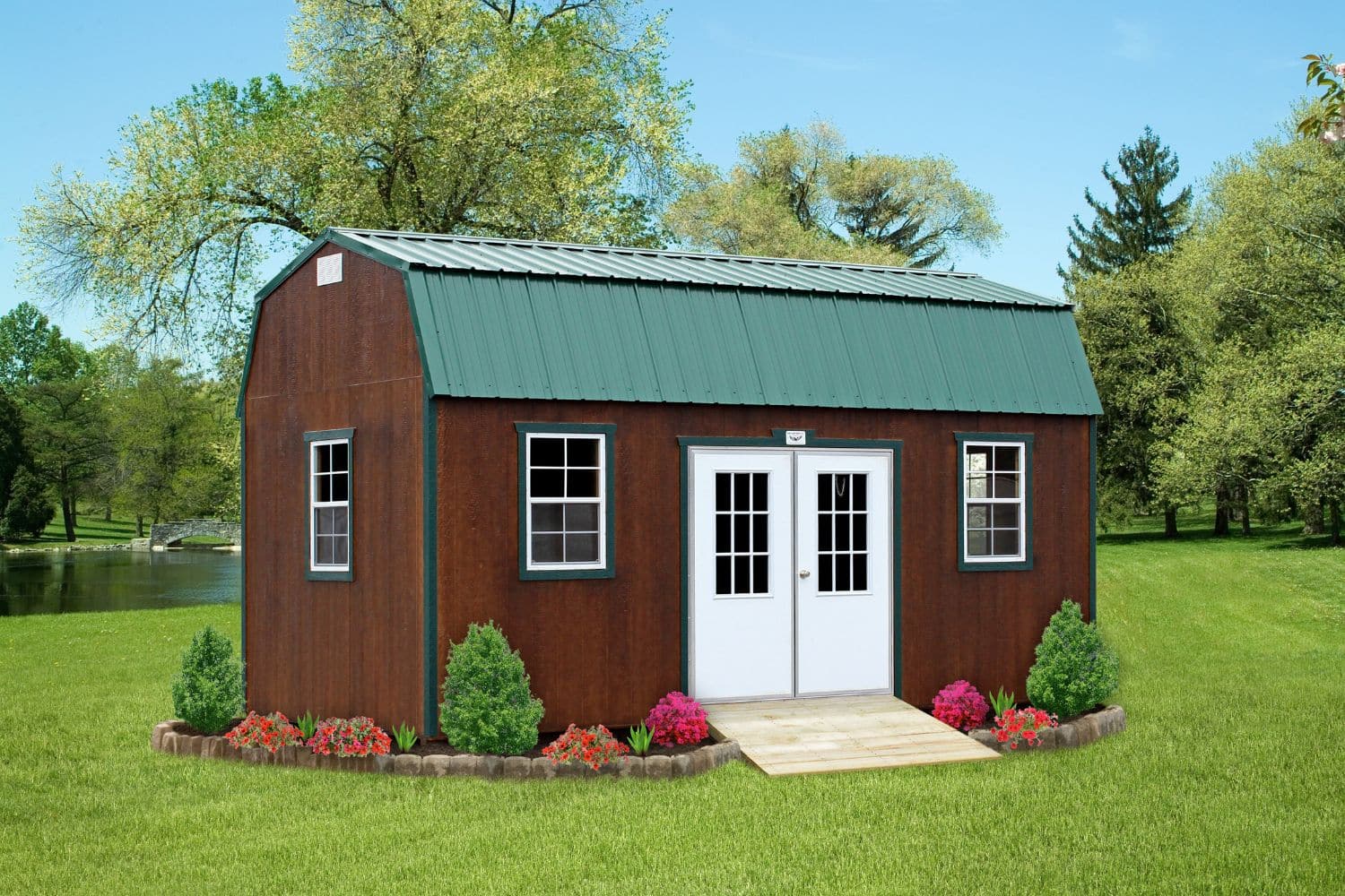 side lofted barn 14x28 shed for sale