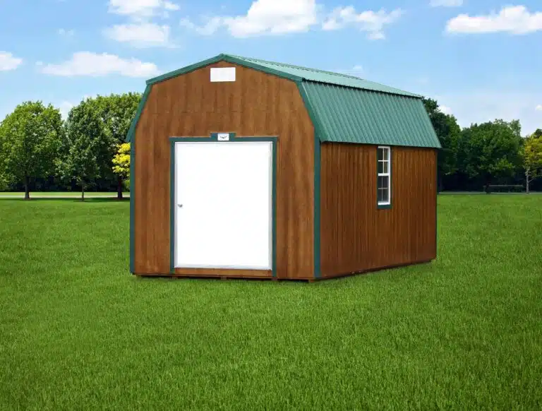 wooden style lofted shed