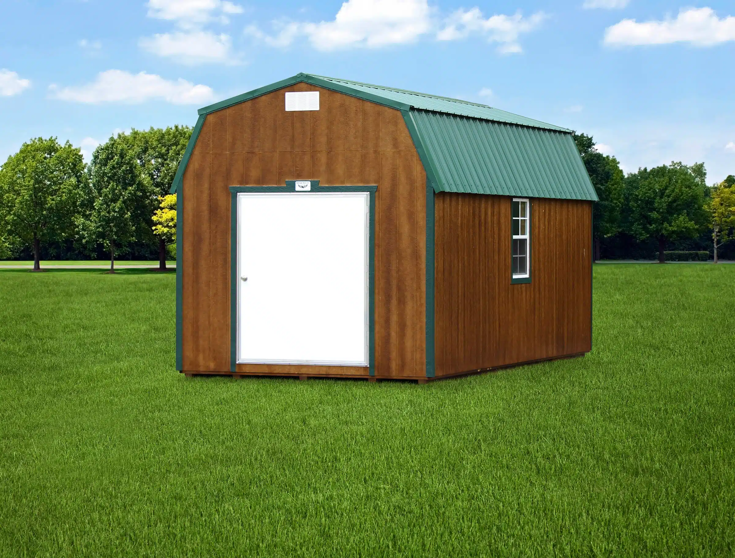 wooden style lofted shed
